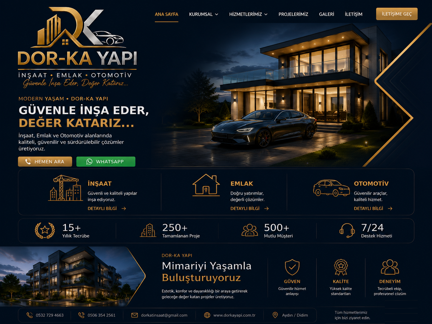 DOR-KA YAPI web sitesi tasarımı